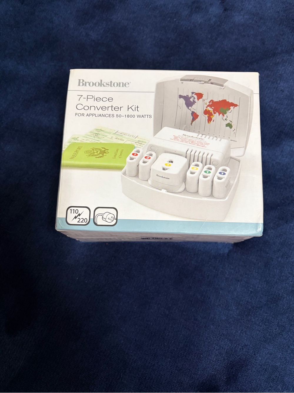 Brookstone White 7-Piece Appliance Converter Kit